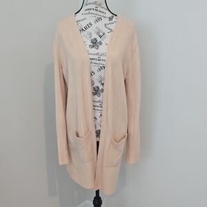 Women's Plush Pink Cardigan Sweater